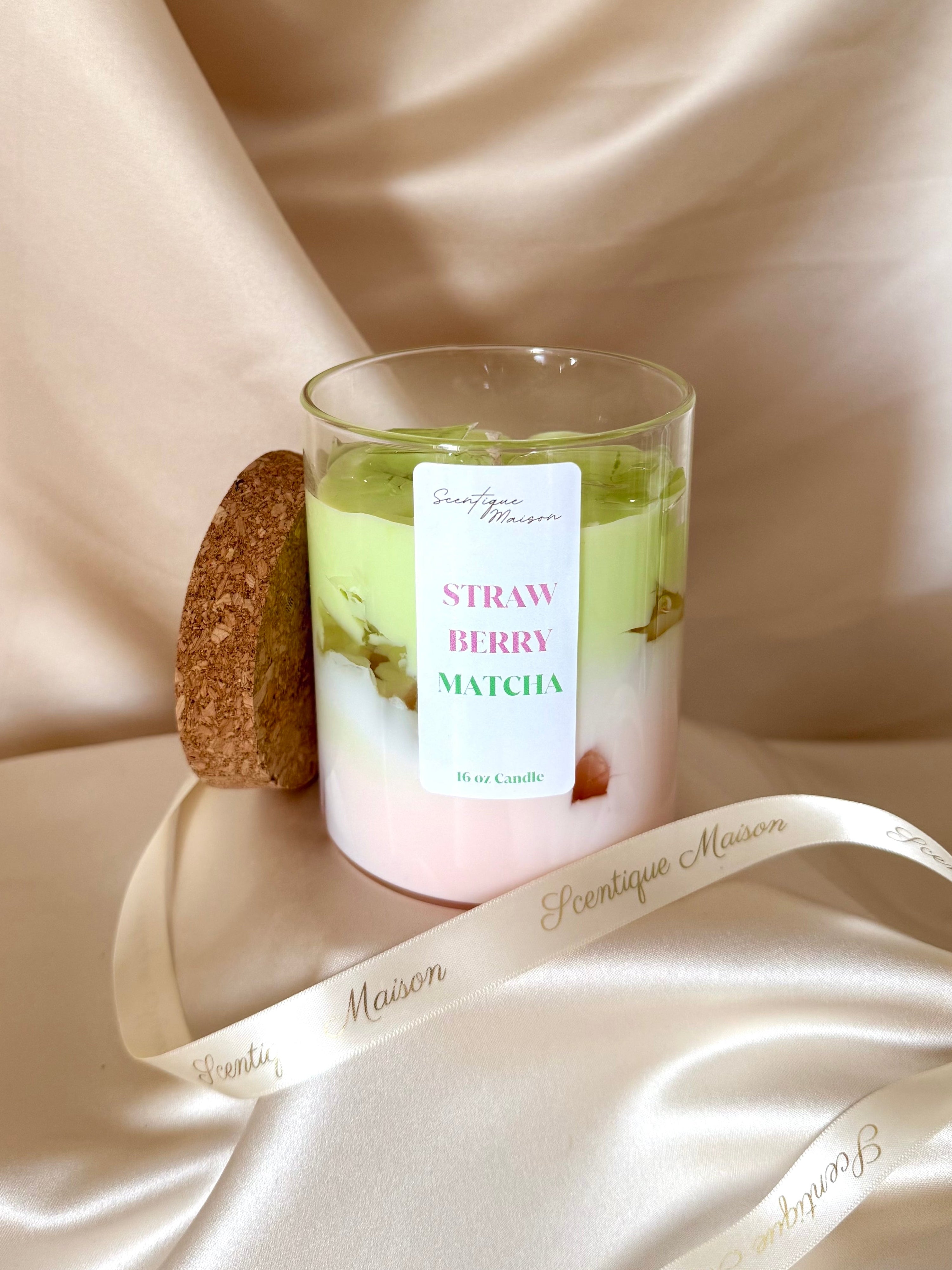 Strawberry-Matcha Latte Candle