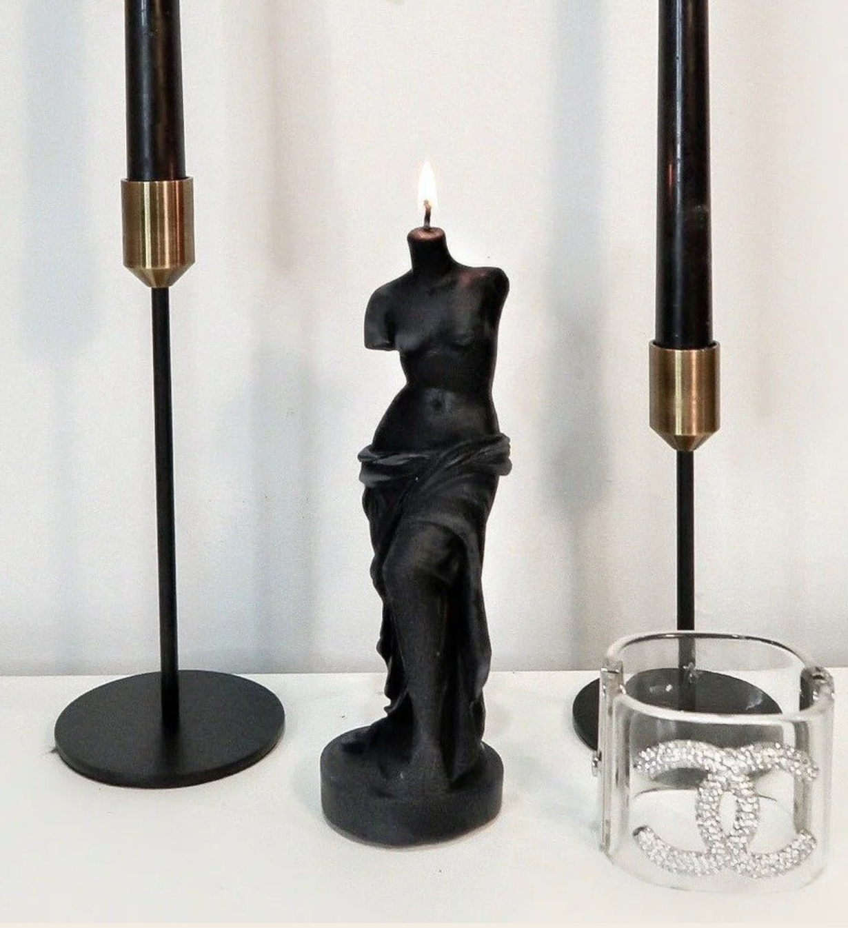 La Bella Silhouette Black Candle