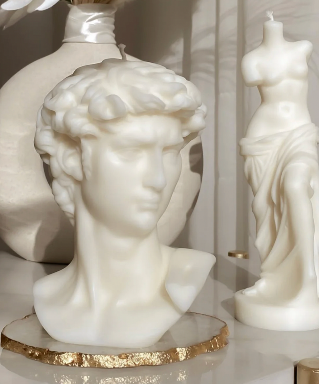 Roman Man Sculptured Candle