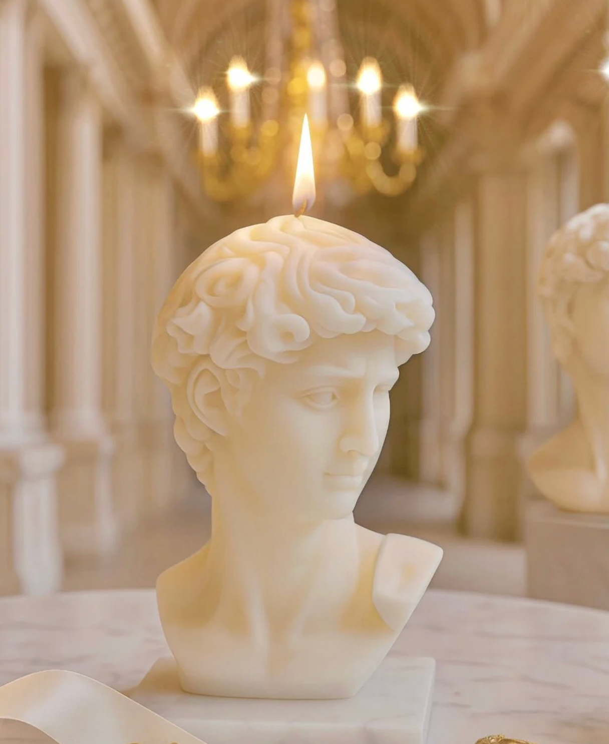 Roman Man Sculptured Candle