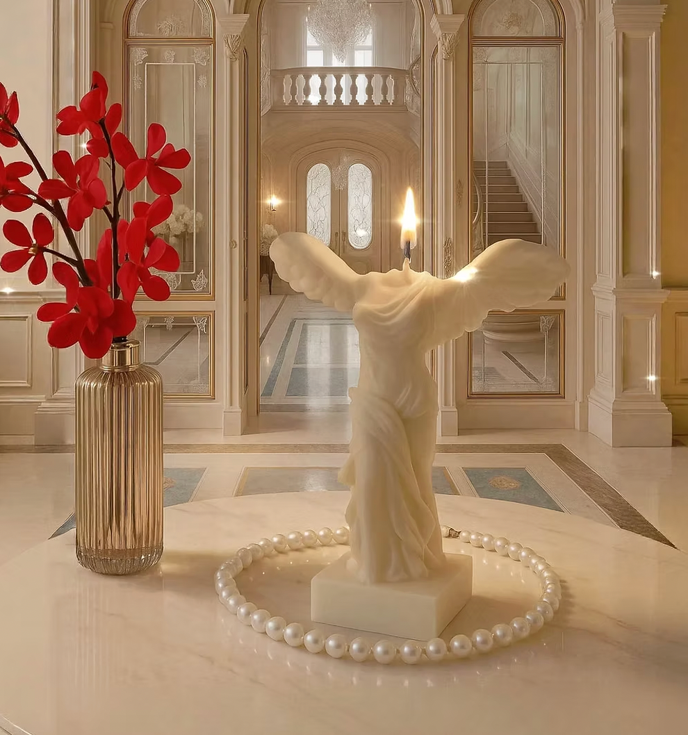 Celeste Winged Angel Candle